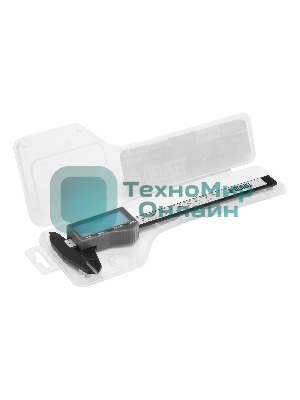 Штангенциркуль пластиковый Denzel 150 мм, электронный, большой дисплей, с глубиномером