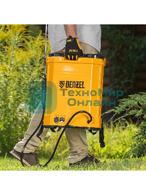 Опрыскиватель ранцевый аккумуляторный Denzel D-16LA, 16 л, щелочной акк., 12 В, 8 А·ч