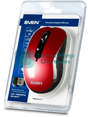 Беспроводная мышь SVEN RX-560SW красный (SV-017071)
