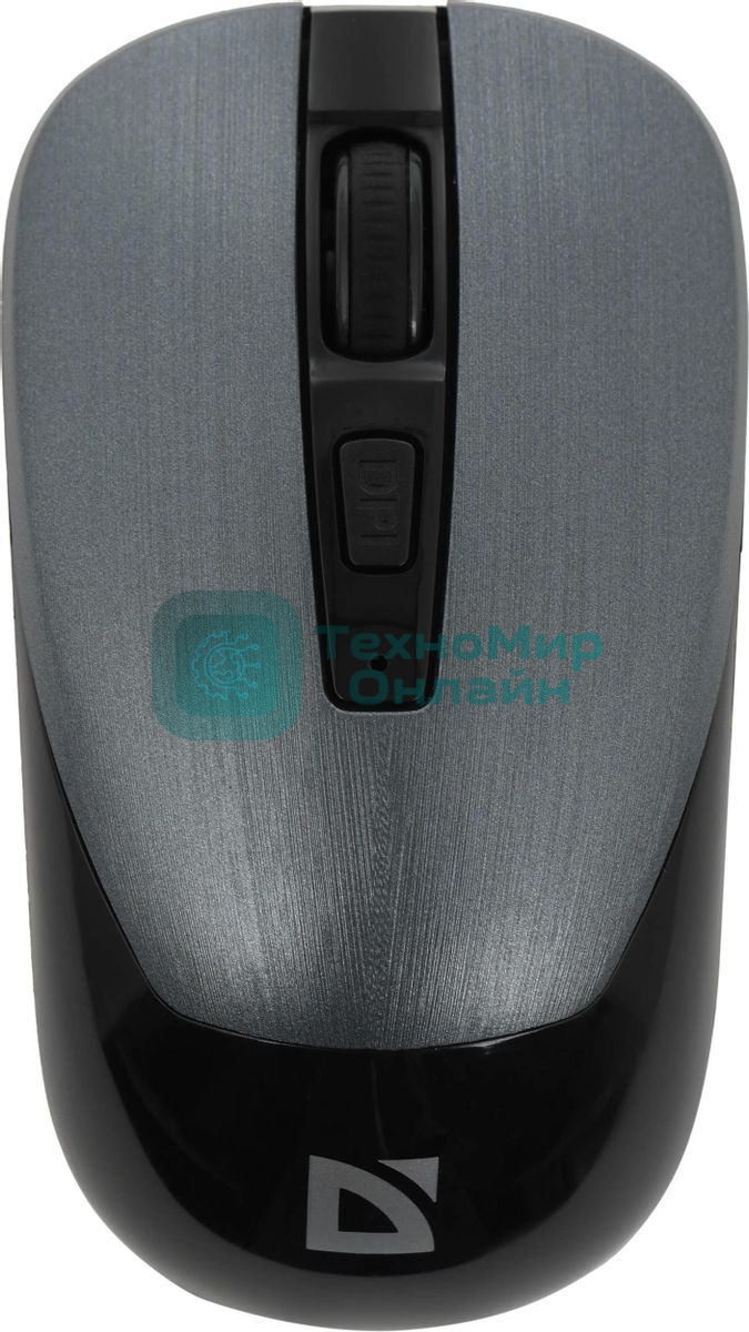 Мышь беспроводная Defender Wave MM-995 серебристый, 1600 dpi, радиоканал, USB, кнопки - 4