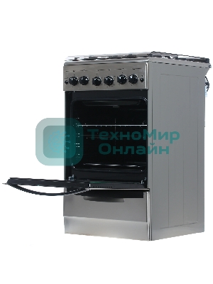Плита газовая Gefest ПГ 5100-02 0004 серебристый, конфорок 4 шт, духовка 52 л, 50 см x 85 см x 58.5 см