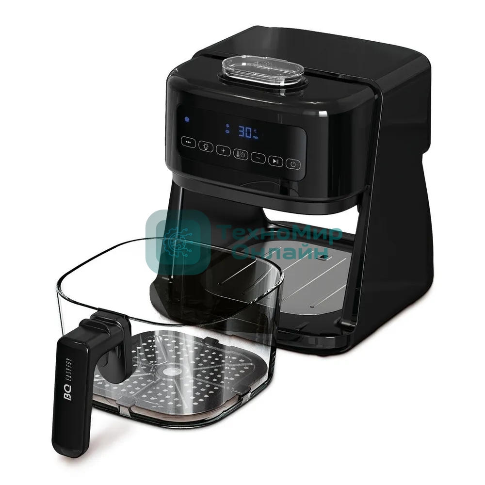 Аэрогриль BQ GR2005 черный, 1400 Вт, 3 л, сенсор, 8 программ