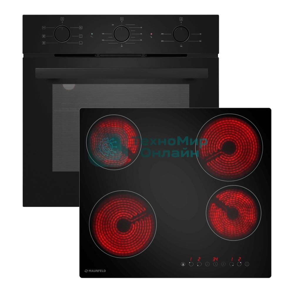 Встраиваемый комплект Maunfeld Basel черный/черный