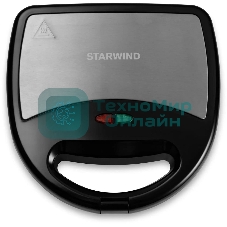 Сэндвичница Starwind SSW2346 750Вт черный/серебристый