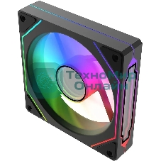 Вентилятор для корпуса Bloody CF-12 LCD ARGb 120х120x25 черный 4-pin 32дБ (упак.:1шт) (CF-12-ARGb120-BK) Ret