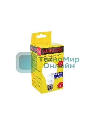 Лампа светодиодная EUROLUX LL-E-A60-15W-230-6K-E27 груша