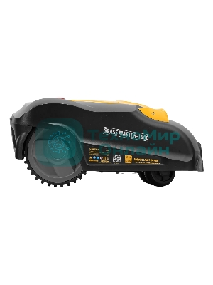 Робот-газонокосилка Denzel Grass Master 1000, ультразвуковой датчик, 3 Ач, LCD дисплей, Wi-Fi