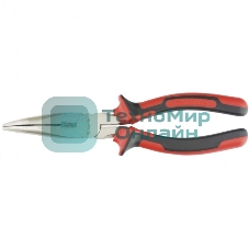 Длинногубцы Matrix 17424 NICKEL 200 мм, изогнутые никелированные, двухкомпонентные рукоятки