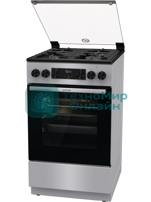 Плита Комбинированная Gorenje GK5C41SF серый (стеклянная крышка) реш.чугун