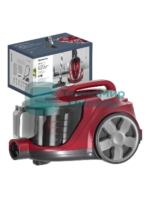 Пылесос Eurostek EVC-4514 красный, 500/2800 Вт, уборка сухая, пылесборник контейнер 3 л