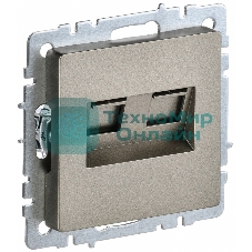Розетка компьютерная двойная IEK BRITE РК10-2-БрШ (BR-K20-1-K37) СП RJ45 кат.5E шампань