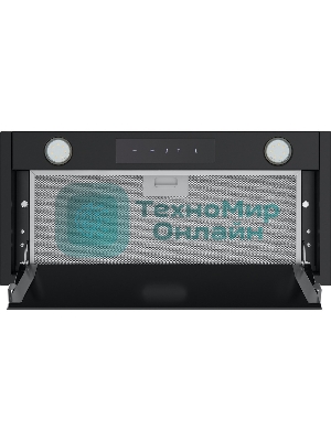 Вытяжка встраиваемая Maunfeld Fantasy Light 60 черная, 59.7 см, 800 куб. м/ч, 52 дБ