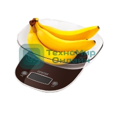 Весы кухонные Centek CT-2456 (шоколад) электр., max 7кг(!!!), шаг 1г, большая съемная чаша, дисплей