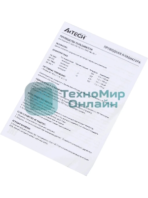 Клавиатура A4Tech KV-300H проводная, USB Type-A, серый