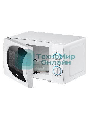 Микроволновая печь BBK 20MWS-710M/W белый, 20 л, 700 Вт, переключатели - поворотный механизм