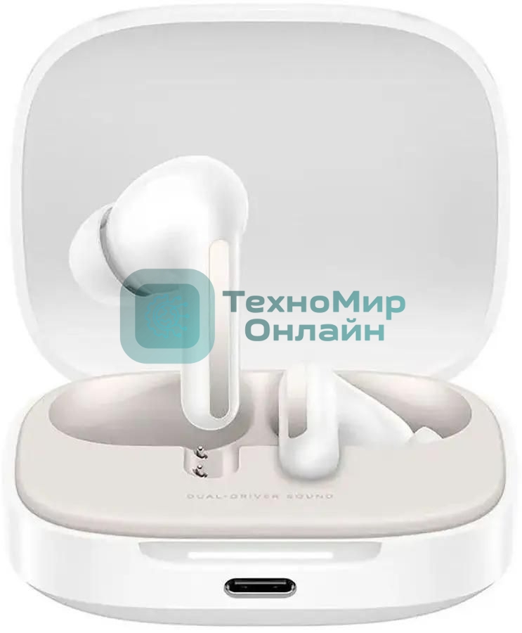 Наушники TWS Xiaomi Redmi Buds 6 белый, внутриканальные, Bluetooth, активное шумоподавление, до 40 ч