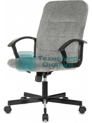 Кресло Бюрократ Triest Fabric серый, ткань