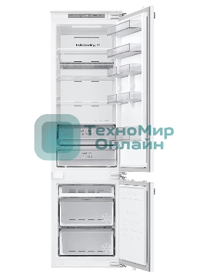 Встраиваемый холодильник Samsung BRB70F30AEF0EO белый двухкамерный 224/74л морозилка снизу No Frost