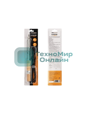 Паяльник ПД PROconnect, 220 В, 85 Вт, деревянная ручка, блистер