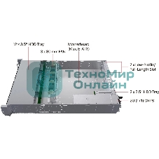Серверный корпус Ablecom 2U CS-R29-04P E-ATX, ATX, Micro-ATX, Mini-ITX MBs; 12 x 3.5'' hs + 2 x 2.5'' hs rear; 800 Wt CRPS(1+1); no rails