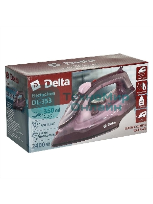 Утюг Delta DL-353 коричневый, 2400 Вт, 28 г/мин, 135 г/мин, 350 мл
