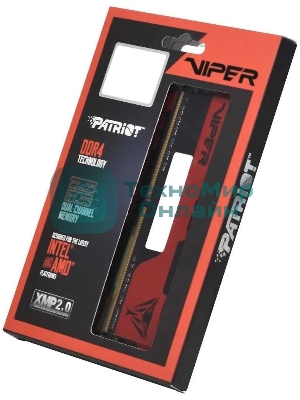 Оперативная память Patriot Viper Elite II, DDR4, 32GB (2x16 GB), 3200 MHz, CL18, DIMM, радиатор, красный, черный