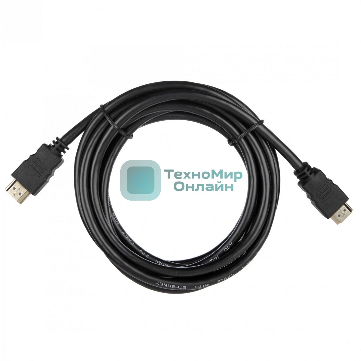 Кабель ACD-DHHM2-30B ACD-DHHM2-30B HDMI 2.0, Golden Plated,19m/19m, черный, 3м