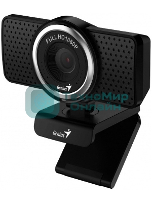 Веб-камера Genius eCam 8000 1920x1080, 30 кадр/с, USB Type-A, микрофон (шумоподавление), универсальное крепление