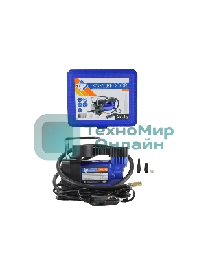 Автомобильный компрессор NOVA BRIGHT АК-45 металлический корпус, пластиковый кейс 36449