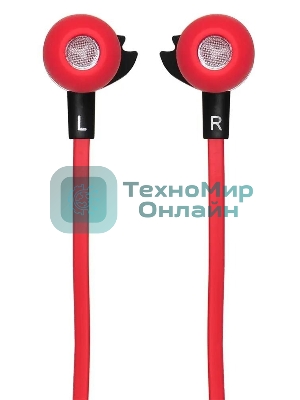 Проводные наушники Oklick HS-S-210 красный, внутриканальные, Jack 3.5 мм