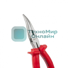 Длинногубцы Matrix 17496 econom 200 мм, изогнутые, шлифованные пластмассовые рукоятки
