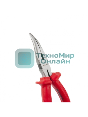 Длинногубцы Matrix 17496 econom 200 мм, изогнутые, шлифованные пластмассовые рукоятки