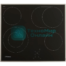 Встраиваемая варочная панель Hansa BHCI66706 Стеклокерамика, независимая, сенсорное управление, таймер, рамка, черная