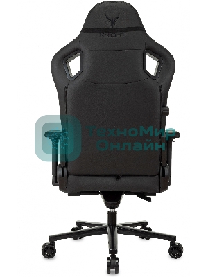 Кресло Knight Craft черный, экокожа, 120 кг, механизм качания