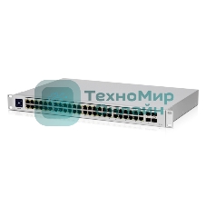 Коммутатор PoE в стойку UniFi Switch 48 PoE USW-48-PoE-EU Ubiquiti 48х 1G RJ45, 4х SFP, раздача 195 Вт, (072146)