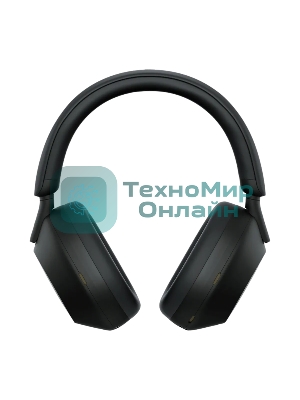 Беспроводные/проводные наушники Sony WH-1000XM5 черный, полноразмерные, Bluetooth + проводной, активное шумоподавление, до 30 ч