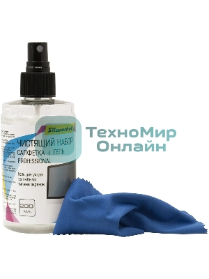 Чистящий набор (салфетка + гель) Silwerhof для экранов и оптики 200 мл