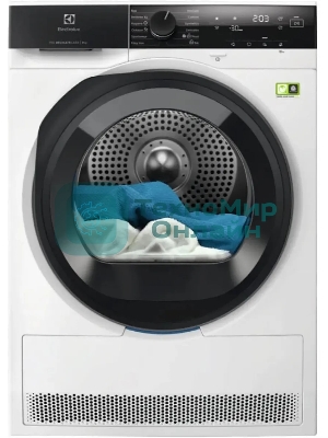 Сушильная машина Electrolux EW7D495UE белый, 9 кг, сушка - конденсационная (тепловой насос), программ - 12, 59.6 x 85 x 63.6 см (пан.англ.)