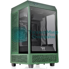Компьютерный корпус Thermaltake The Tower 100 Racing Green без БП miniITX 1x120мм 3x140мм 2xUSB 3.0 audio bott PSU