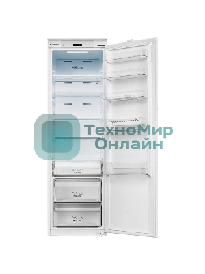 Встраиваемый холодильник Kuppersberg SRB 1781, High-Tech, ВхШхГ 177.2х54х54 см, объем 289 л, без МК, инверторный компрессор, электронное/сенсорное управление, скользящее крепление фасада, Total No Frost, LED освещение, энергоэффективность А+