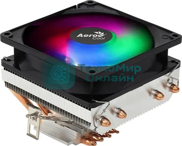 Кулер для процессора AeroCool/Formula Air Frost 4 черный, 90 мм, алюминий/медь, 1800 об/мин, 25.7 дБ, 3 pin, 125 Вт, 78 мм