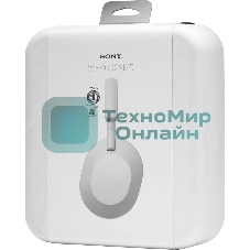 Беспроводные/проводные наушники Sony WH-1000XM5 белый, полноразмерные, Bluetooth + проводной, активное шумоподавление, до 30 ч