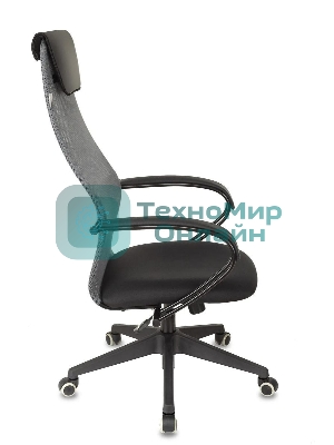 Кресло Бюрократ CH-607 TW-04 Neo Black темно-серый, сетка, подголовник
