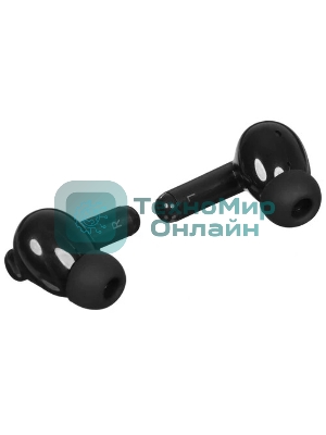 Наушники TWS Tecno Buds 4 черный, вкладыши, Bluetooth, до 6 ч