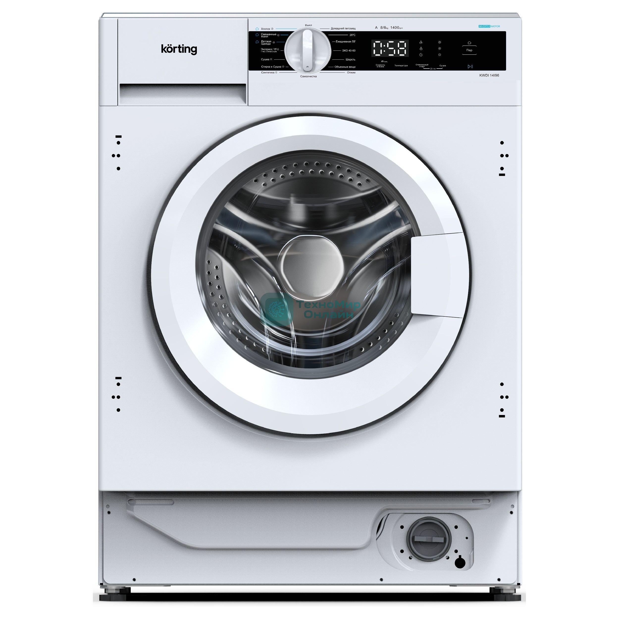 Встраиваемая стиральная машина с сушкой KORTING KWDI 14I96