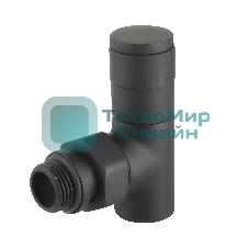 Набор дизайн-вентилей PIANO, угловой черный 1/2