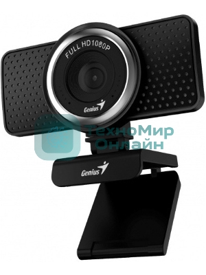 Веб-камера Genius eCam 8000 1920x1080, 30 кадр/с, USB Type-A, микрофон (шумоподавление), универсальное крепление