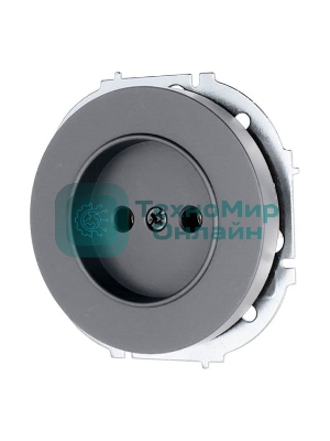 Розетка 1-м СП OSEN без заземл. ПБТ механизм серый матовый LEZARD 743-7488-121B