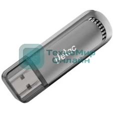 Флешка USB Netac UA61B (NT03UA61B-256G-32GM), 256Gb, USB 3.2, R/W 150/45, серый