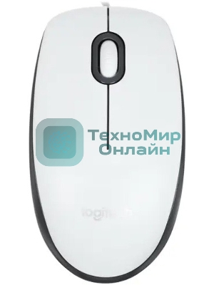 Мышь проводная Logitech M100R белый, 1000 dpi, USB, кнопки - 3